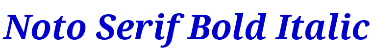 Noto Serif Bold Italic Schriftart